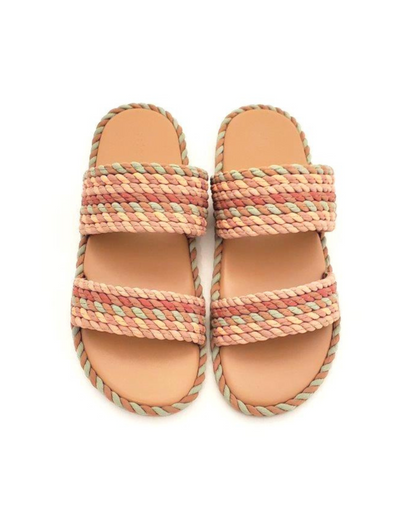 SAVOY-2 -VINTAGE MULTI vegan rope double banded slide