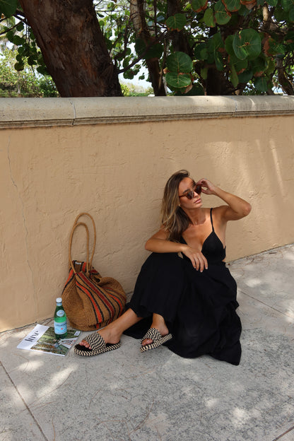 GOLDIE - oversized raffia tote