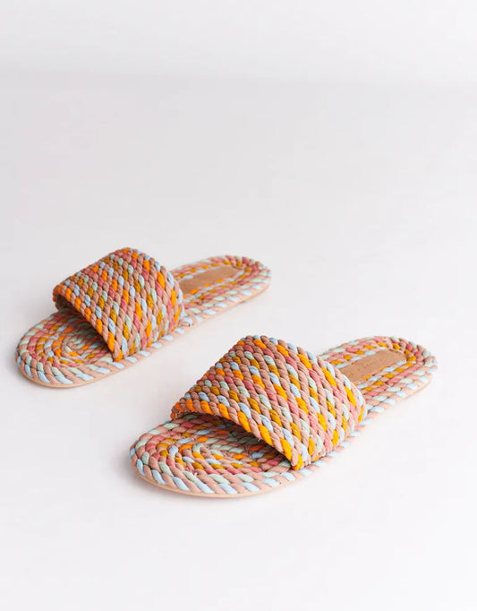 SUNNY-SUNBLEACH PASTEL vegan rope slide sandal