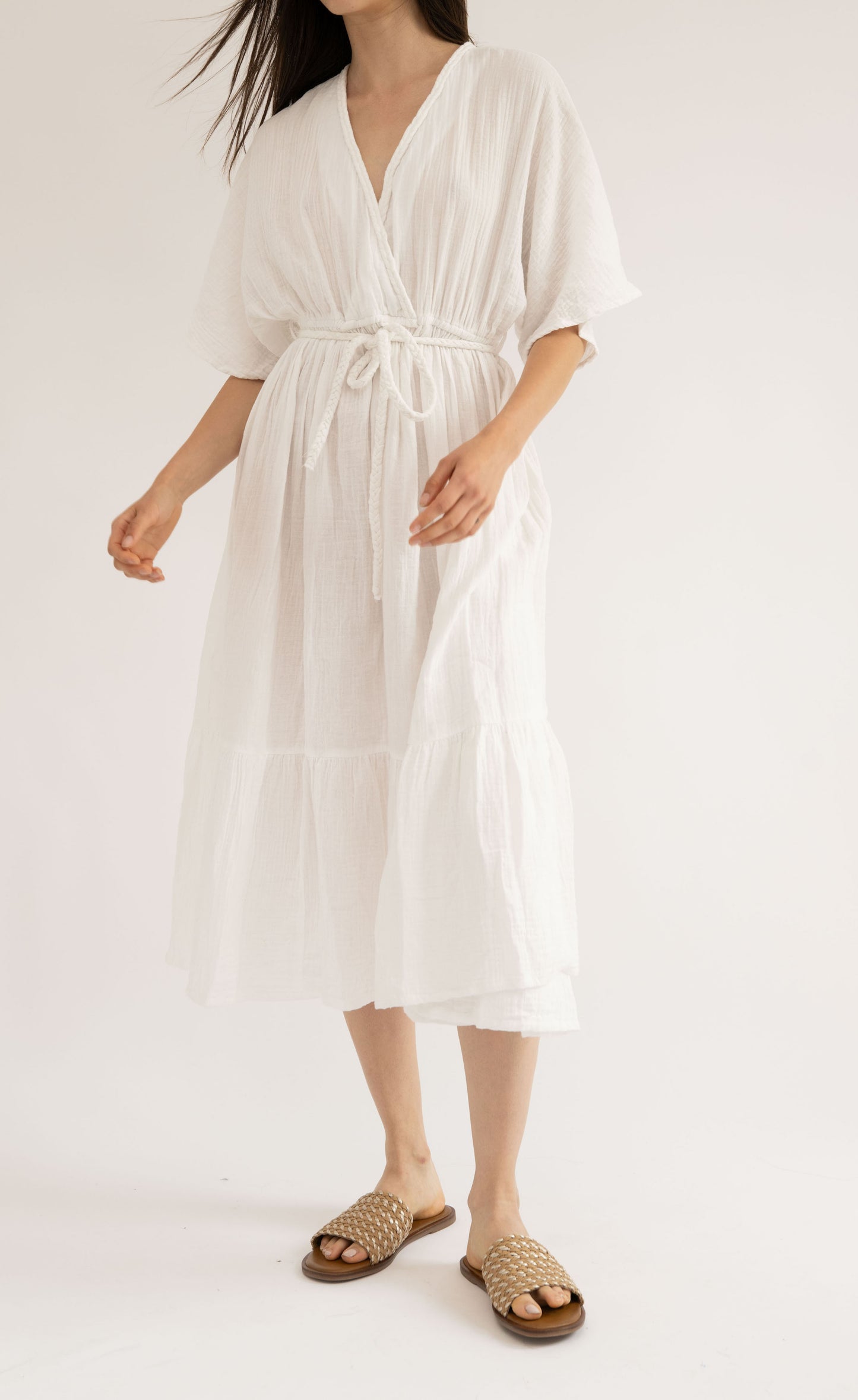 CHLOE - WHITE BRAIDED DRESS