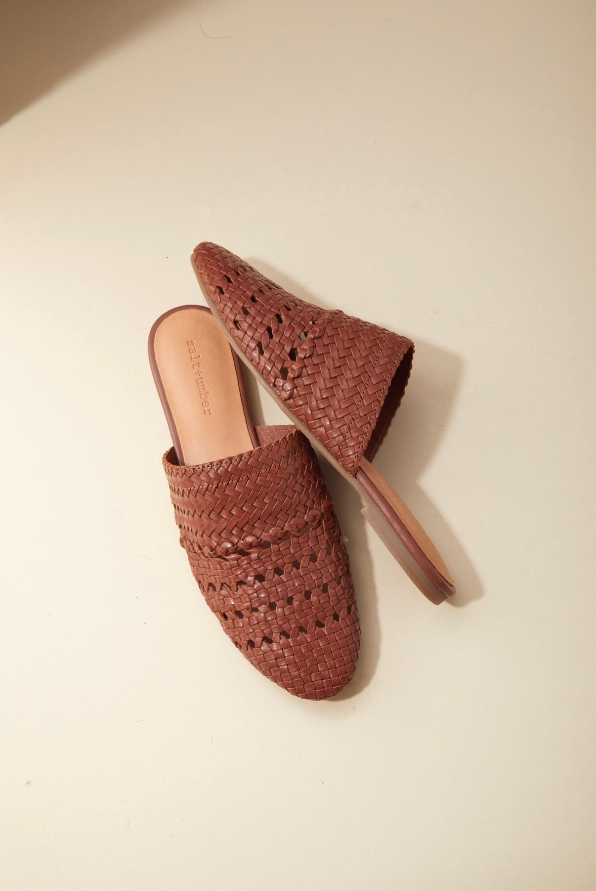 LILY-TAN signature woven leather mules