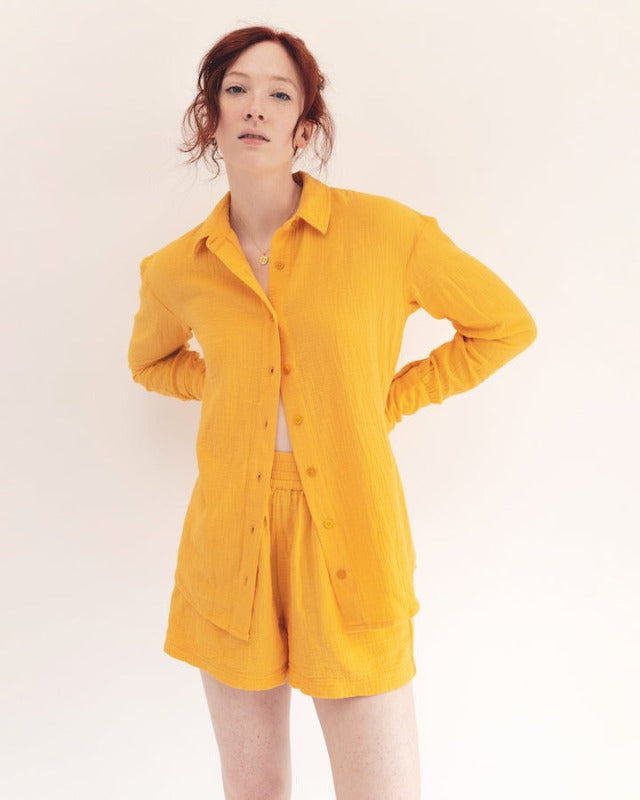 MAUI - MANGO LONG SLEEVE BUTTON DOWN TOP