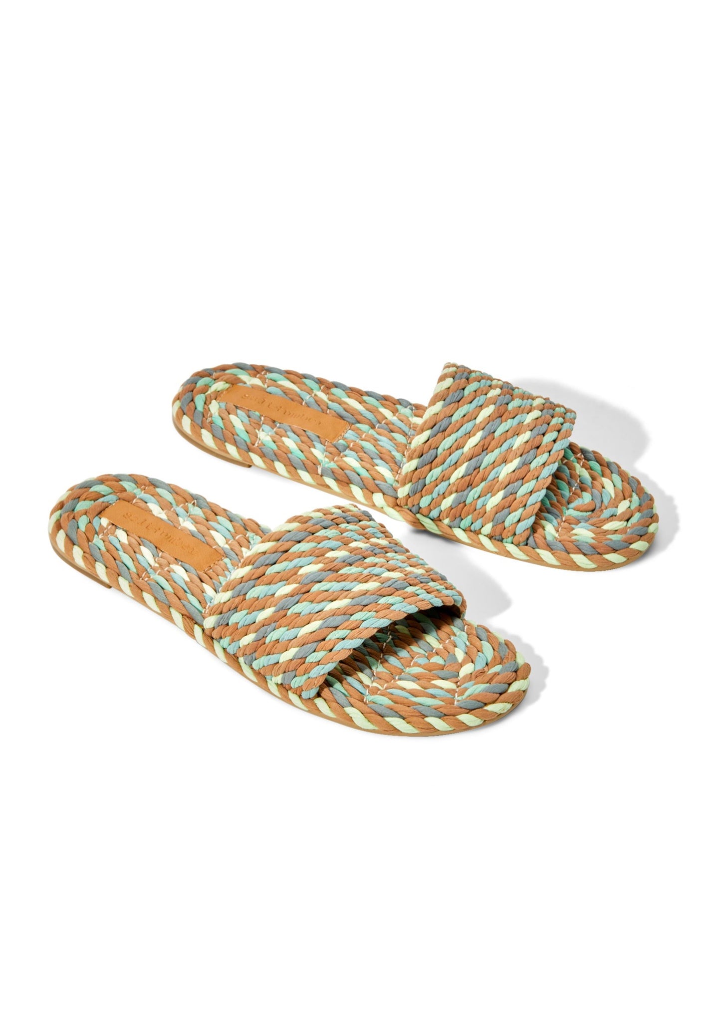 SUNNY- BELIZE BLUE vegan rope slide sandal