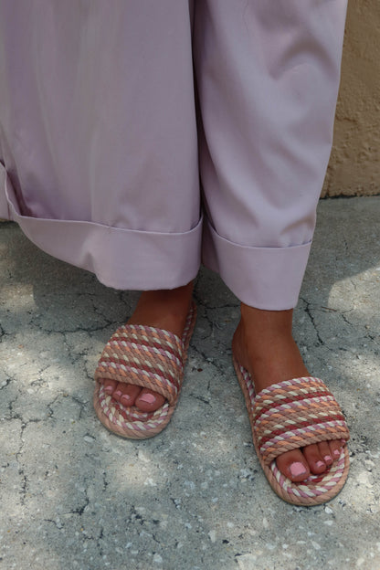 SUNNY- GOLDEN HOUR vegan rope slide sandal