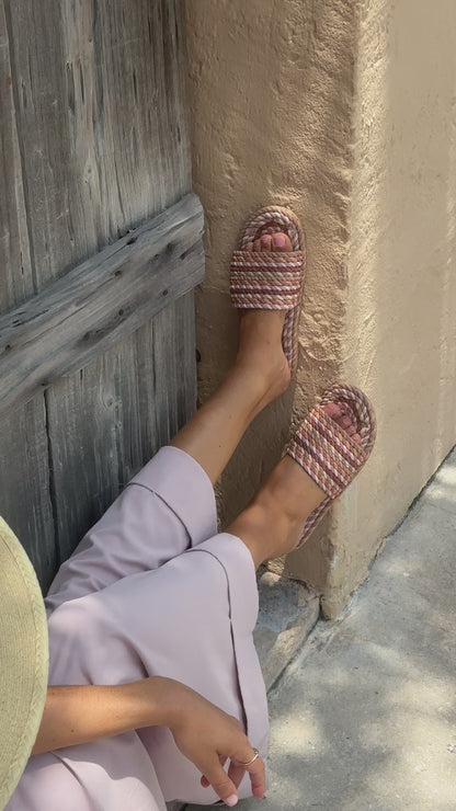 SUNNY- GOLDEN HOUR vegan rope slide sandal